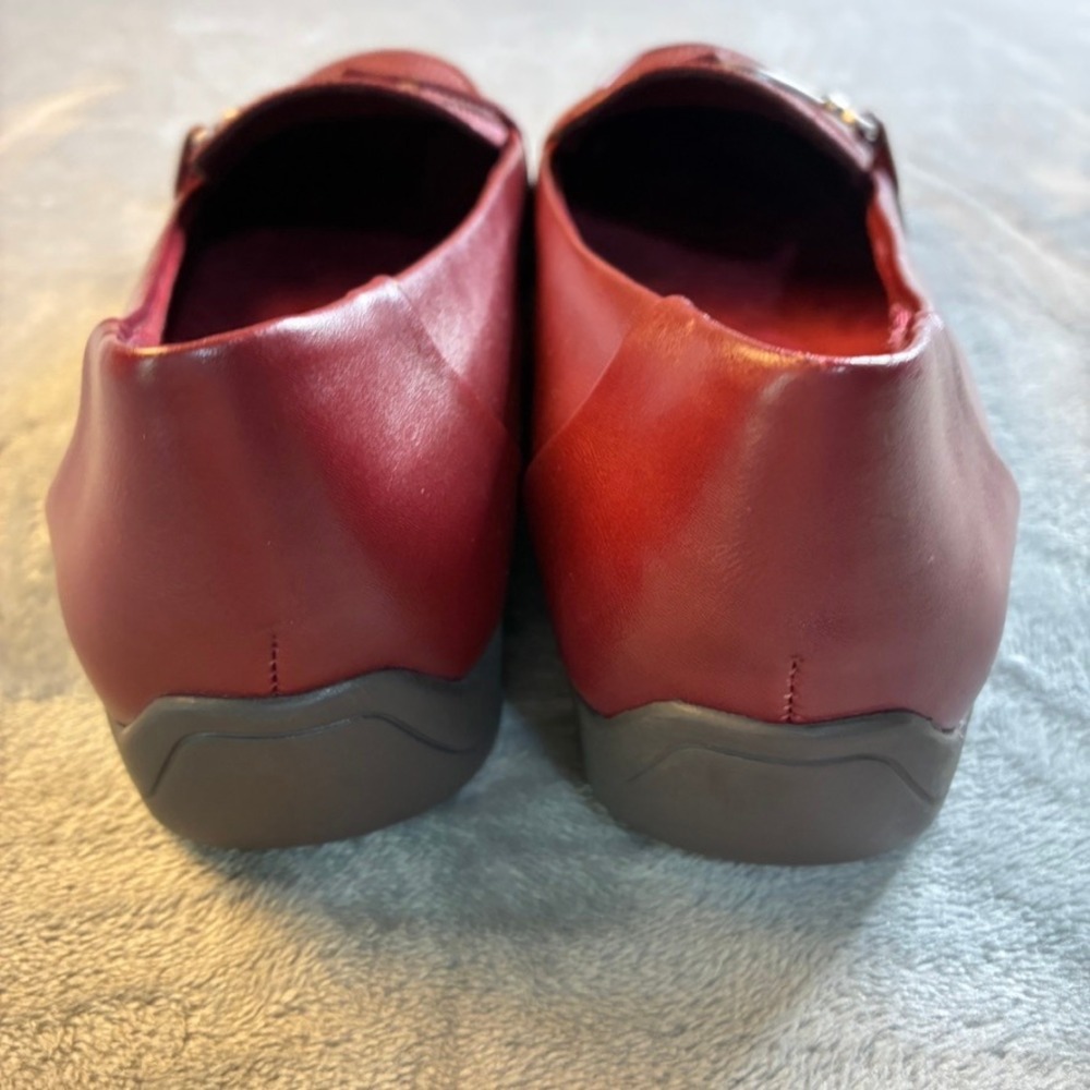 Kim Rogers Blayne Size 8.5M Burgundy Red Horsebit Loafers Ultra Comfort Flats - Picture 11 of 16